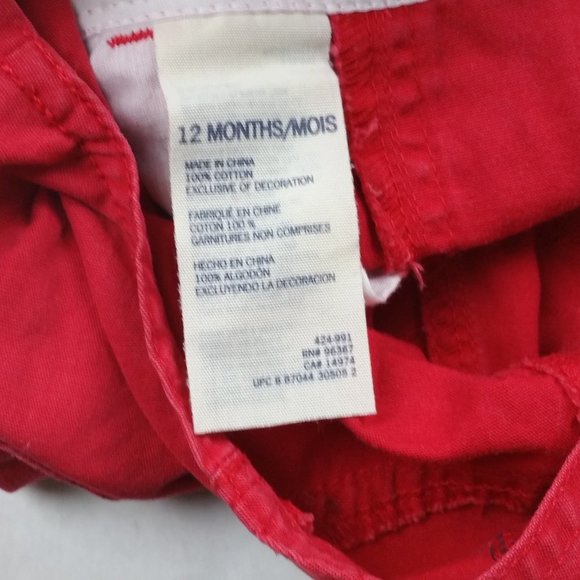 OshKosh B'gosh Red Bib Overalls Baby Boy - Picture 9 of 11